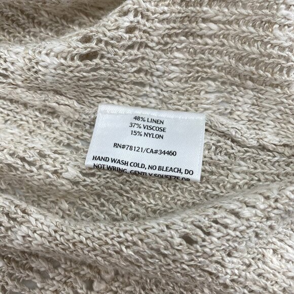 Eileen Fisher Beige Boxy Short Sleeve Knit Cardigan | New with Tags - Picture 3 of 7